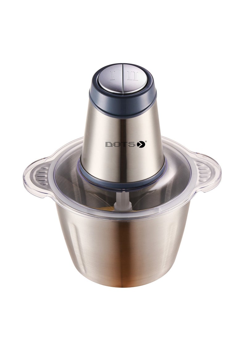 دوتس مفرمة لحوم كهربائية من دوتس، محضرة طعام 3 لتر من الفولاذ المقاوم للصدأ، مفرمة طعام للحوم والخضروات والفواكه والمكسرات مع 4 شفرات كبيرة حادة، بقوة 600 واط - Image 4